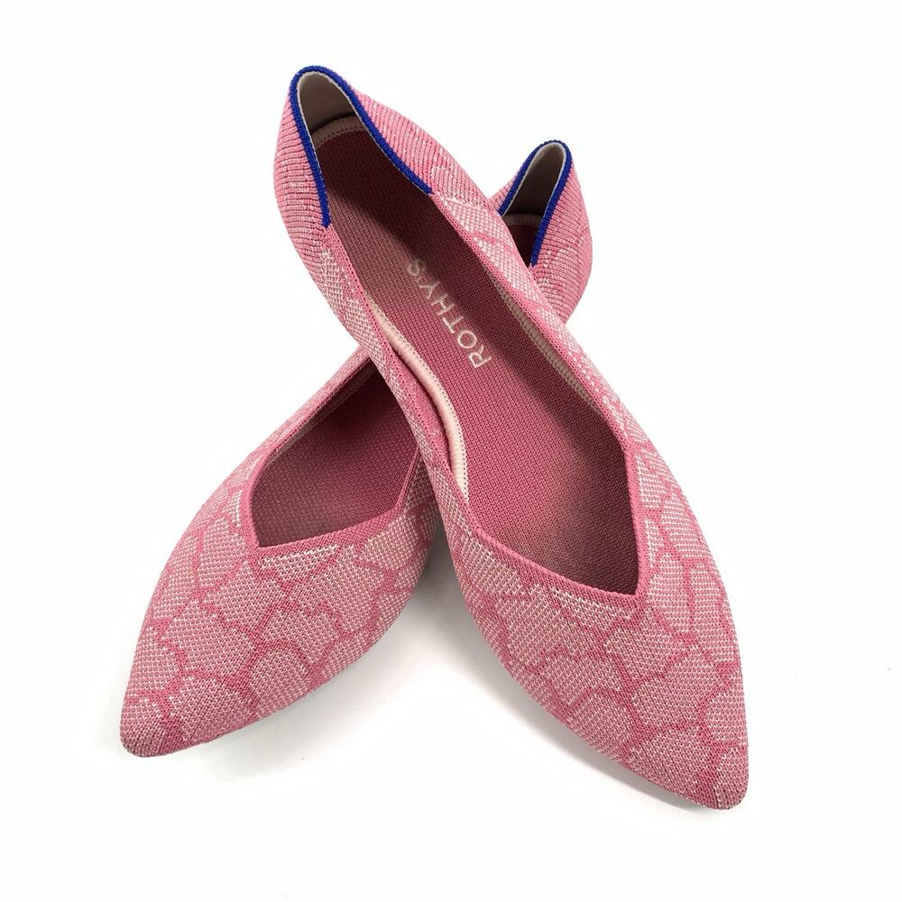 RARE Limited Edition Rothy's The Point Rose Quartz Ballet Flats 9 Womens Pink